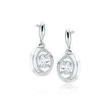 Srebrne kolczyki pr.925 biała cyrkonia