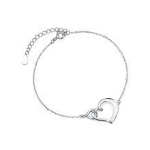 Srebrna pr.925 bransoletka serce i znak nieskończoności