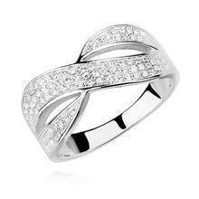 Srebrny pierścionek pr.925 cyrkonia biała