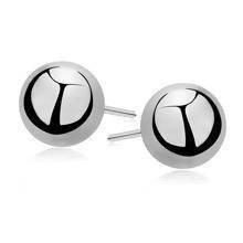 Kolczyki srebrne kulki wkrętki 8 mm