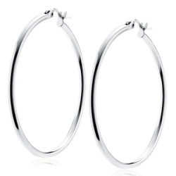 Kolczyki Solara srebrne kółka 40/2 mm