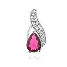 Srebrna zawieszka pr.925 rubinowa cyrkonia