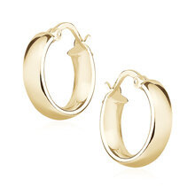 Kolczyki pozłacane małe koła 15 mm