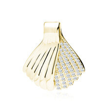 Zawieszka pozłacana syreni ogon z cyrkoniami