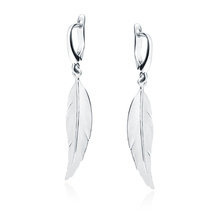 Srebrne kolczyki pr.925 - piórka