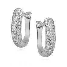 Srebrne ponadczasowe kolczyki pr.925 cyrkonia biała bigiel angielski