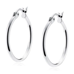 Kolczyki Solara srebrne kółka 25/2 mm