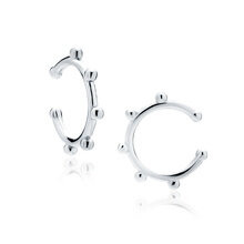 Srebrna pr.925 delikatna nausznica z kulkami