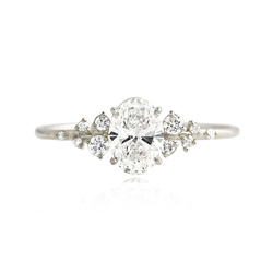 Pierścionek Elara srebrny delikatny z białą cyrkonią