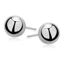 Kolczyki srebrne kulki wkrętki 6 mm