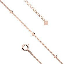 Srebrna pozłacana bransoletka na nogę pr.925 różowe złoto