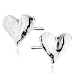 Srebrne kolczyki pr.925 w kształcie serca