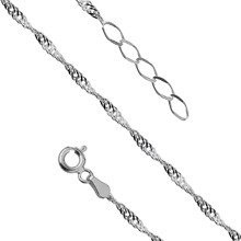 Bransoletka srebrna na nogę splot singapur 2,0 mm