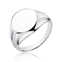 Srebrny sygnet pr.925 okrągły