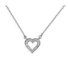 Srebrny naszyjnik pr.925  serce z cyrkoniami