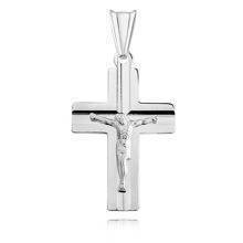 Srebrny (pr.925) krzyżyk diamentowany