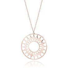 Naszyjnik pozłacany różowym złotem duża mandala