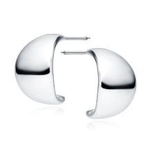 Kolczyki srebrne wkrętki wygięte blaszki