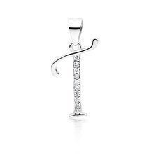 Zawieszka srebrna ozdobna literka T