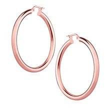 Kolczyki pozłacane różowym złotem kółka bardzo duże koła wysoki połysk