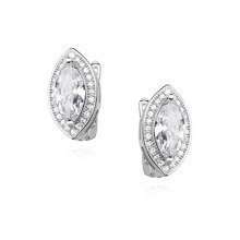 Srebrne pr.925 kolczyk cyrkonia biała