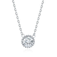 Naszyjnik Melanie srebrny ślubny z białą cyrkonią
