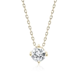 Naszyjnik Charlotte pozłacany z białą cyrkonią 5 mm