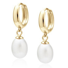 Srebrne pozłacane kolczyki pr. 925 z perełkami