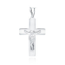 Srebrny (pr.925) krzyżyk diamentowany