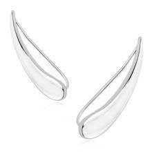 Kolczyki srebrne nausznice duże gładkie