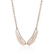 Srebrny naszyjnik pr.925 skrzydła różowe złoto