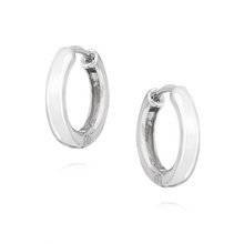 Srebrne kolczyki kółka - wysoki połysk