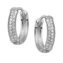 Srebrne kolczyki pr.925 delikatne koła z cyrkoniami