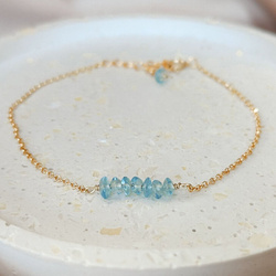 Bransoletka pozłacana z naturalnymi topazami