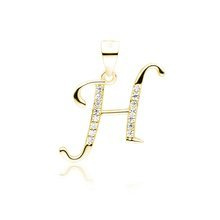 Zawieszka pozłacana ozdobna literka H