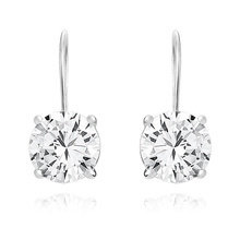 Srebrne kolczyki pr.925 Cyrkonia okrągła średnica 8mm