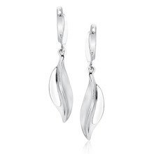 Srebrne kolczyki pr.925 liść