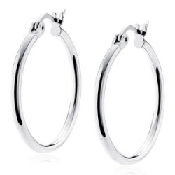 Kolczyki Solara srebrne kółka 30/2 mm