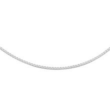 Łańcuszek ozdobny srebrny pr. 925 kostka wenecka, diamentowana - rodowana