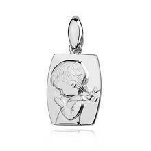 Medalik srebrny z modlącym się dzieckiem