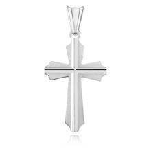 Srebrny (pr.925) krzyżyk diamentowany