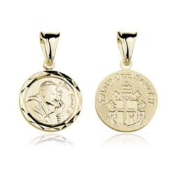 Medalik pozłacany Święty Jan Paweł II