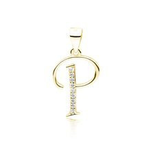 Zawieszka pozłacana ozdobna literka P