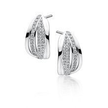 Kolczyki srebrne ozdobne klasyczne ozdobne wkrętki z cyrkoniami