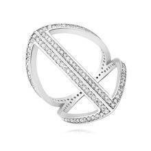 Srebrny pierścionek pr.925 z białą cyrkonią