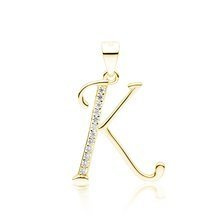 Zawieszka pozłacana ozdobna literka K