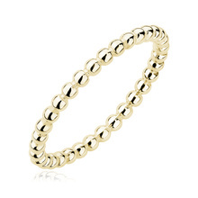 Pierścionek pozłacany minimalistyczne małe kuleczki