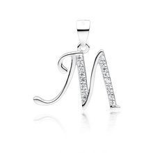 Zawieszka srebrna ozdobna literka M