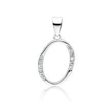 Zawieszka srebrna ozdobna literka O