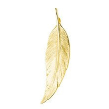 Srebrna pozłacana zawieszka pr.925 - pióro